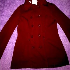 Burgundy Peacoat